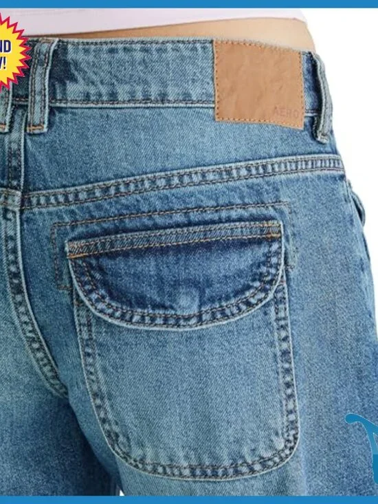 Low-Rise Baggy Wide-Leg Jeans, Recycled Cotton, 32" Inseam - Picture 3 of 5